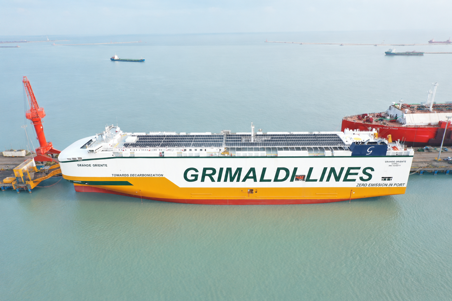 Die „Grande Oriente“ ist Grimaldis zwölfter Ammonia-ready-PCTC (© Grimaldi Group/Quelle prüfen)