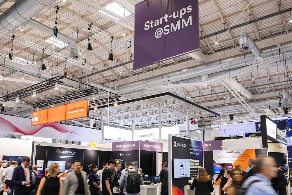 Start-up-Stände auf der Messe SMM in Hamburg