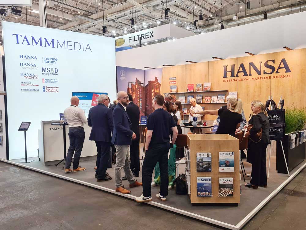TAMM Media präsentiert ihr Portfolio an Publikationen rund um die maritime Branche und die Verteidigungsindustrie, die aktuelle geopolitische Themen aufgreifen (© HANSA)