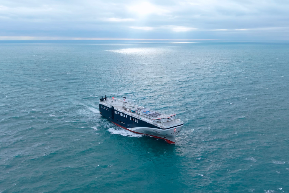 Der Autotransporter "RS Atlantico" bietet Platz für rund 5.500 Pkw