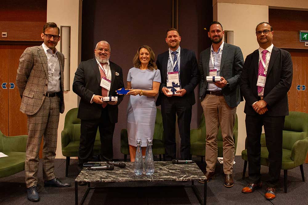 from left: Jaap Gebraad, Panos Patsadas, Elisabeth Cosmatos, Christian Buss, Clinton Eckersall (© THLG/Cindy Damen Fotografie)