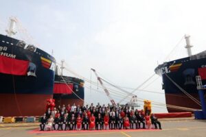 Die "Anitta Bhum", "Benyapar Bhum" und "Chantisa Bhum" sind die ersten drei von insgesamt acht neuen 4.488-TEU-Containerschiffen für RCL (© RCL)