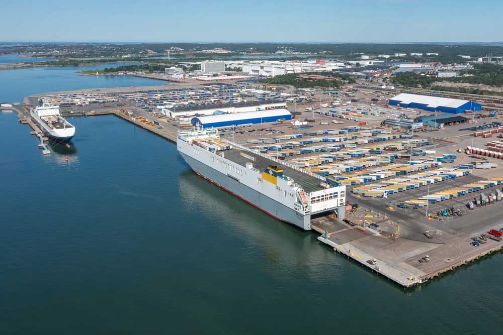 RoRo-Terminal im Hafen von Göteborg