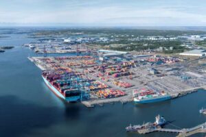 Containerterminal im Hafen von Göteborg