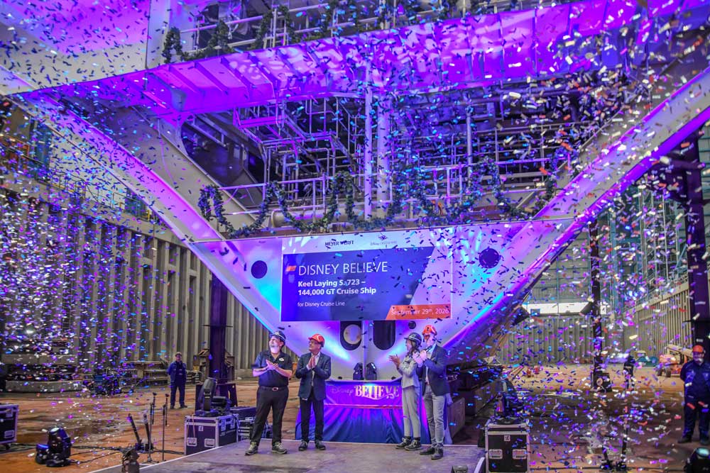 Kiellegung der „Disney Believe“ auf der Meyer Werft
